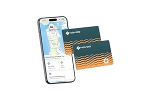 NOVOO Apple Find My Portfel Tracker (zestaw 2 sztuk) - Ultracienki tracker powietrza 1,6 mm, akumulator 6 lat, wodoodporny IP68, alarm 80dB, lokalizacja portfela Bluetooth, do portfela i bagażu