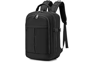 SPAHER Torba kabinowa dla linii Ryanair, 40 x 20 x 25 cm, bagaż podręczny, plecak na laptopa 15,6 cala, zatwierdzony, podróżny, torba na laptopa, torba na ramię, torba lotnicza, USB, 20 l, Czarny