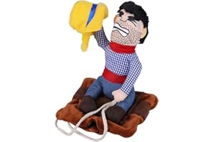 JEFFERGARDEN Pet Dog Costume Cowboy rider Pet Clothes Dog Funny Dress Up outfit stile cavaliere Pet Abbigliamento Inverno Caldo Divertente Cowboy Riders Dog Clothes (XL)