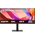 LG UltraWide Monitor 34BA75QE - UWQHD 1440p IPS 34 inch, 60Hz, 5ms