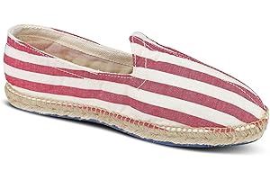 weltenmann Corralejo – Espadrillas Slip-on a Colore a Strisce Larghe in Cotone con Borsa di Stoffa, 41-46, Handmade in Spain