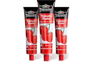 Tuscanini Premium Double Concentrated Tomato Puree Tube, 200g (3 Pack) Made with Premium Italian Tomatoes, Gluten Free, Non-GMO, Kosher