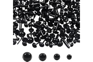 TOAOB THE ONE AND ONLY BABY TOAOB 1000 Pezzi Occhi per Amigurumi Bambole in Plastica Neri Occhietti Bambola Tondo 3mm 4mm 5mm 6 mm per Creazione Pupazzi Fai da Te Artigianato