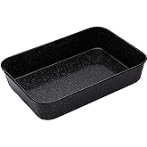 MasterClass Vitreous Enamel Roasting Tin, Induction Safe 1mm Steel with Scratch Resistant Coating, Large 40 x 28cm (15.5 x 11