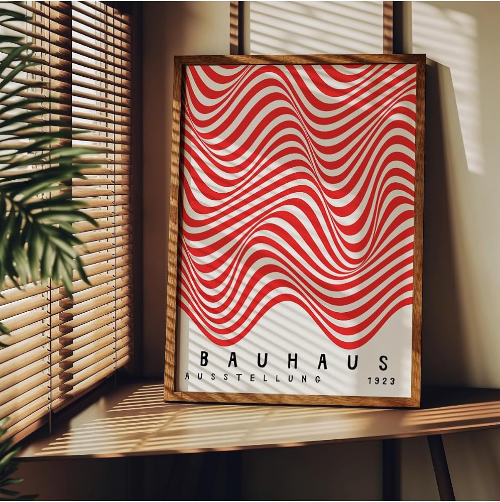 Fark Tanıtım Bauhaus Çerçevesiz Poster, Modern Dekoratif Çerçevesiz Poster, Tablo, Bauhaus-8, 30 x 40