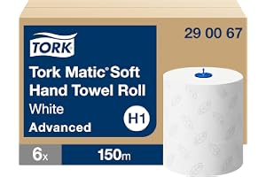 Tork Matic Mjuk Pappershandduk på rulle, H1, 6 rullar x 150 m, 290067