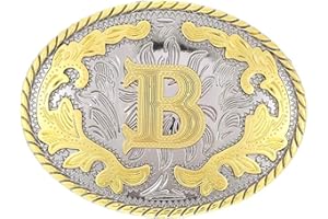 STARBRILLIANT Luxury Retro English Letter A-Z Vintage Retro Celtic Knot Belt Buckle for Men Simple Cowboy Belt Buckle