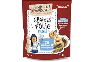 Michel et Augustin - Graines apéritives noix de cajou cacahuètes Sel de Guérande IGP 95g - Lot de 12 sachets