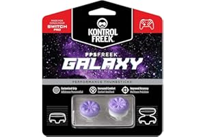 KontrolFreek FPS Freek Galaxy Performance Thumbsticks for Nintendo Switch | 1 Mid-Rise, 1 High-Rise Concave | Purple