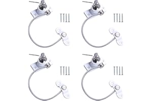 Seatecks 4pz Bambini Finestra Porta Restrictor Cavo per Porta Finestra Bambino Sicurezza Blocco Viti di Sicurezza del di Sicurezza con Chiavi