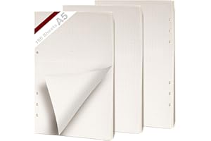 KINETOX 3 Pack Ringbuch A5 Nachfüllbare 180 Blätter Papiera 6 Loch Gepunktet A5 Nachfüllpapier Nachfüllbare Refill Paper Nachfülleinlagen für a5-Notizbücher Tagebücher Skizzen Agenden Planer