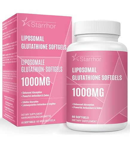 Glutathion Liposomal 1000 mg avec Vitamine C et Acide Hyaluronique – L- Glutathion Réduit, 60 Gélules, Sans Gluten, Sans OGM Hygiène et Santé