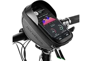 ROCKBROS Bolsa Manillar de Bicicleta para Móvil hasta 6,5”, Soporte con Pantalla Táctil para Teléfono, Accesorios de MTB Ciclismo