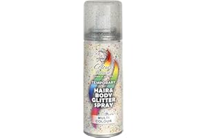 Colour Culture Glitter Hair & Body Spray - 125ml | Multicolour Temporary Hair Colour Spray | Washable, Quick-Drying, Waterproof & Skin-Friendly | Festival, Party & Kids Hair & Body Glitter Spray