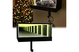 Hailmkont Infinity Garage Schlüsselanhänger Aufhänger, Key Holders Mirror LED Lamp, Garagenschlüssel Halter mit LED, Kleine Leuchtende Garagen Praktischer Wand-Organizer Für Autoliebhaber (1PC)