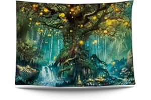 Ulticool Poster mural au motif de contes de fées, elfe, forêt enchantée, nature, 200 x 150 cm, grand format, accessoire de décoration pour jardin et salon