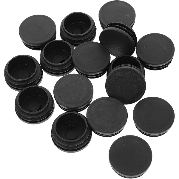ZORZA 8-Pack 2-3/8 Inch (60mm) Round Plastic End Caps - Tubing Plugs For Chair Legs, Furniture, Metal Posts
