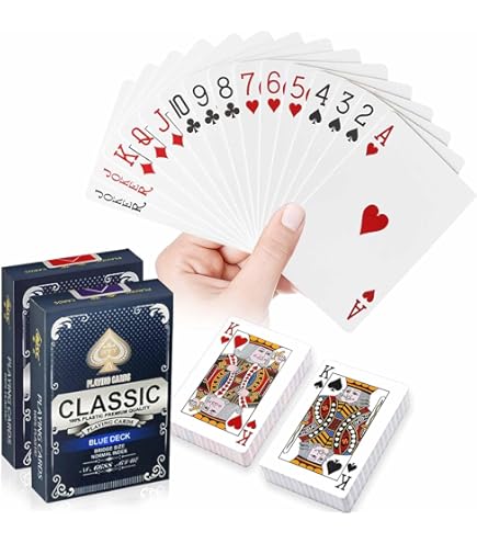 Carte Da Gioco Impermeabili in Plastica, 2 Mazzi Di Carte Da Gioco