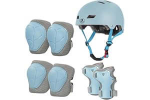 LANOVAGEAR Kids Helmet Knee Elbow Pads Wrist Guards Age 2-8 Years Kids Multi-Sports Helmet for Bike Skateboarding Inline Roller Skating Scooter