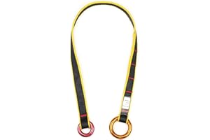 UBAYMAX Fausses Fourche Cambium Saver avec Anneaux Arboriste d'arbre Economiseur de Friction de Corde Passant de Ceinture Drisse Ancre Récupérable Equippement d’Escalade, 35,4 Pouces Noir