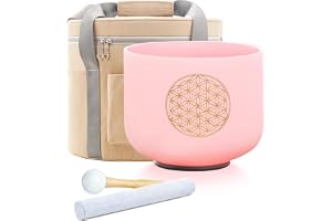 Hye-eun rosa kristall ljudskål 528 Hz C notera livets blomma kristall sjungande skål kvarts ljudskålar meditationsskål chakra
