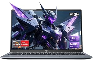 Tivique 15.6 Inch Gaming Laptop with Ryzen 7 5825U (Processor up to 4.5GHz) 8C/16T - 16GB RAM DDR4*2 + 1TB M.2 SSD, 1080 HD Display, HDMI, BT5.2, USB3.2,Type-C, Dual Speakers, 65W Fast Adapter, WiFi 6