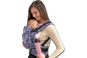 BABYMONKEY Regolo Baby Monkey Marsupio neonato ergonomico, porta bebe, Butterfly viola, zaino porta bambino e neonato (0-24 mesi)