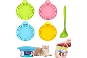 CUTIOLLY Silikondeckel Deckel für Dosen,4 Stück Hundefutterdeckel,Silikon Deckel Katzenfutter Deckel, Dosendeckel für Tiernahrung,Ddosendeckel für Hundefutter,für Hunde und Katzen Haustier Futteraufbewahrung