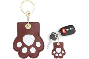 Tolmaiertu Lederhüllenhalter für Apple Airtag,Schützende Air-Tag-Abdeckung mit Schlüsselanhängerring,Kratzfeste Airtags-Hülle für Schlüsselanhänger