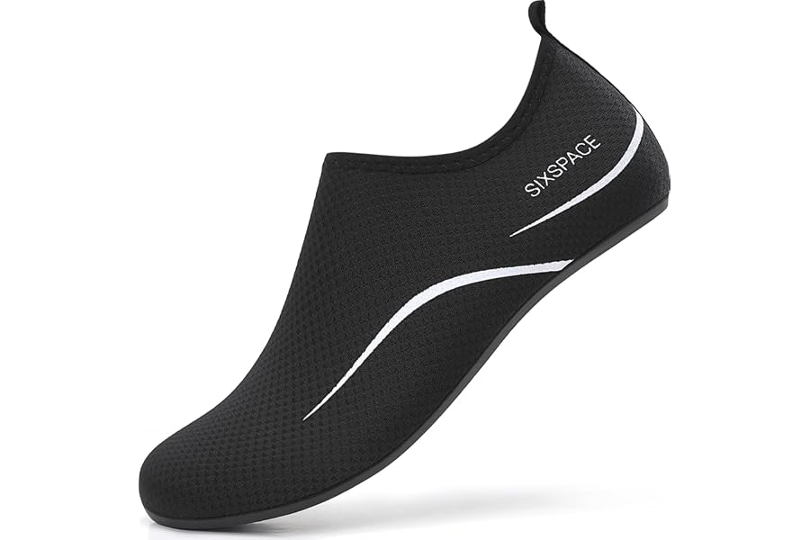 Sixspace Badeschuhe Damen Wasserschuhe Herren Schwimmschuhe Gr.34-47 | Aquaschuhe Schnelltrocknend Atmungsaktiv Strandschuhe 