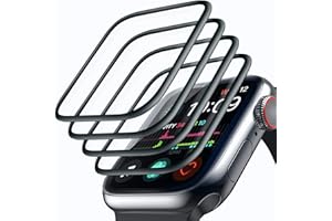 Tentoki [Lot de 4 Protection Écran pour Apple Watch 44mm Series 4/5/6/SE, [Couverture Complète] [sans Bulles] [Anti-Rayures] Transparent Doux TPU Film Protection Écran pour iWatch Series 6/SE/5/4 44mm