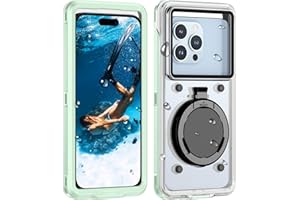 Focusor Custodia Impermeabile 15M Smartphone [Universale] IPX8 Cover Subacquea Professionale [Touchscreen Subacqueo] Asciutta Borsa per iPhone Samsung Huawei Xiaomi Google 4.7-6.9'' Verde Menta
