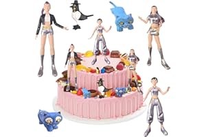YISKY Set de Figuras Coleccionables Demon, 6 Piezas Kp0p Dem0n Hu-nters estatua, Figuras de anime kp-0p D-emon, Dem0n Hu-nters muñecas, KPop Merch Figuras de Cazadores, Decoración de cupcakes para niños