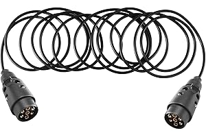 AgriShop Kabel Anhänger 7-Polig 12v 6m,Anhänger Verlängerungskabel 7Poligeskabel, Landwirtschaftliches 7pol Kabel mit 2 Stecker,Lichtleiste Anhänger 7-Polig,Anhänger Kabelleitung 7 auf 7