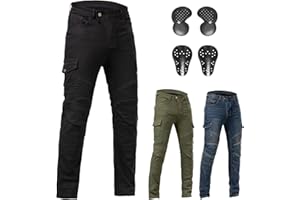 ForMTRider Pantalon Moto CE Armés: Jeans de Motocross pour Moto et Dirt Bike avec Conception Élégante