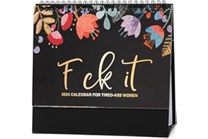 DZPUHUOJZ Fuck It Calendar,Desk Calendar 2024 UK,Funny Desk Calendar 2024 UK,Desk Calendar For Tired-Ass Women,2024 Desk Calendar Month to View Planner for Family School Office