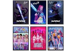 KUNYOS A Set Of 6 Kpop Demon Poster Hunters (Unframed) Anime Movie Posters Music Canvas Posters 08x12inch(20x30cm) Style-3
