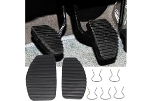 DYIOUXIN Pedal de Freno de Goma,Pastillas de Embrague de Freno,Cubierta del Pedal del Coche,Pedal de Embrague de Coche,1 par de Cubiertas de Goma de Pedal de Freno de Embrague,para Peugeot,Citroen,Picasso