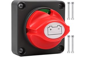 QUOTRE Przełącznik akumulatora 1-2-obie wyłączenie 12 V-48 V, 275 A główny przełącznik zasilania przełącznik baterii przełącznik izolatora główny przełącznik baterii do łodzi, motocykla, jachtu, samochodu, przyczepy kempingowej