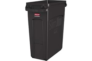 Rubbermaid Commercial Products 1956181 Collecteur de Déchets avec Conduits d'Aération 60 l Marron