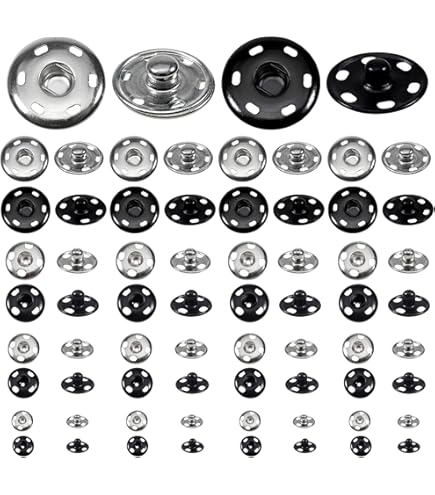 2X(Kit Un Scatto 43 Pezzi, Bottoni Un Pressione Per Indumenti Nel - Foto 7