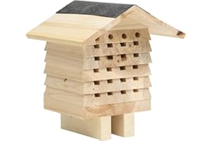 Tidyard Casetta per Api Insetti da Giardino per Esterno in Legno di Abete 22x20x20 cm