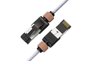 LINKUP - Certifié Versiv┃Câble Ethernet Cat7-60cm (1 Seul) 10G Câbles Patch RJ45 S/FTP Double Blindage┃pour Routeur Panneau Commutation LAN Réseau Internet Jeu┃Très Haut Debit┃30AWG Blanc