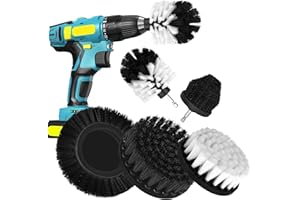KUYANG Brush Attachment Drill Set Brush Attachment Cordless Screwdriver Brush Drill Brush Attachment Cleaning Brush Rim Brush Scrubber Cleaning Brush Kit for Kitchen Bathtub Tiles,6 pieces Extended