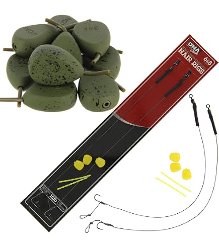 DONGKER Set Di Pesi Per Pesca Alla Carpa Da 5 Pezzi – Piombi A Goccia Da 1.1 A 3.5 Once (31g-99g) Per Acqua Dolce E Salata