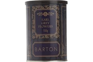 TJTFJS Barton Earl Grey Flowers - Hojas partidas de Té negro, 150 gr