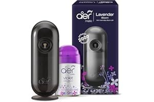 Godrej aer Matic Kit (Machine + 1 Refill) - Automatic Room Fresheners with Flexi Control Spray | Lavender Bloom | 2200 Sprays Guaranteed | Lasts up to 60 days (210ml)