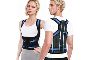 TOSZOLY Correttore Posturale Regolabile, Fascia Posturale Spalle e Schiena Uomo e Donna, Lombare Traspirante e Regolabile per Alleviare I Dolori Della Parte Superiore, Migliorare la Postura(Nero, S)