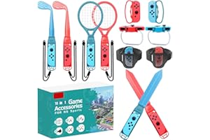 KYYOKE 2025 Accessori Switch Sports, Kit di Accessori per Nintendo Switch Sports Gioco, Switch Sports Pack Bundle di Accessori per Giochi Sportivi OLED per Nintendo Switch