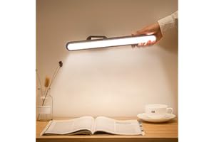 Semlos Battery Powered Cupboard Light, Under Cabinet Light, 3.5W 5V USB Rechargeable Reading Lights with Battery, Stepless Dimming Touch Lamp for Closet, Bedside, Study Light